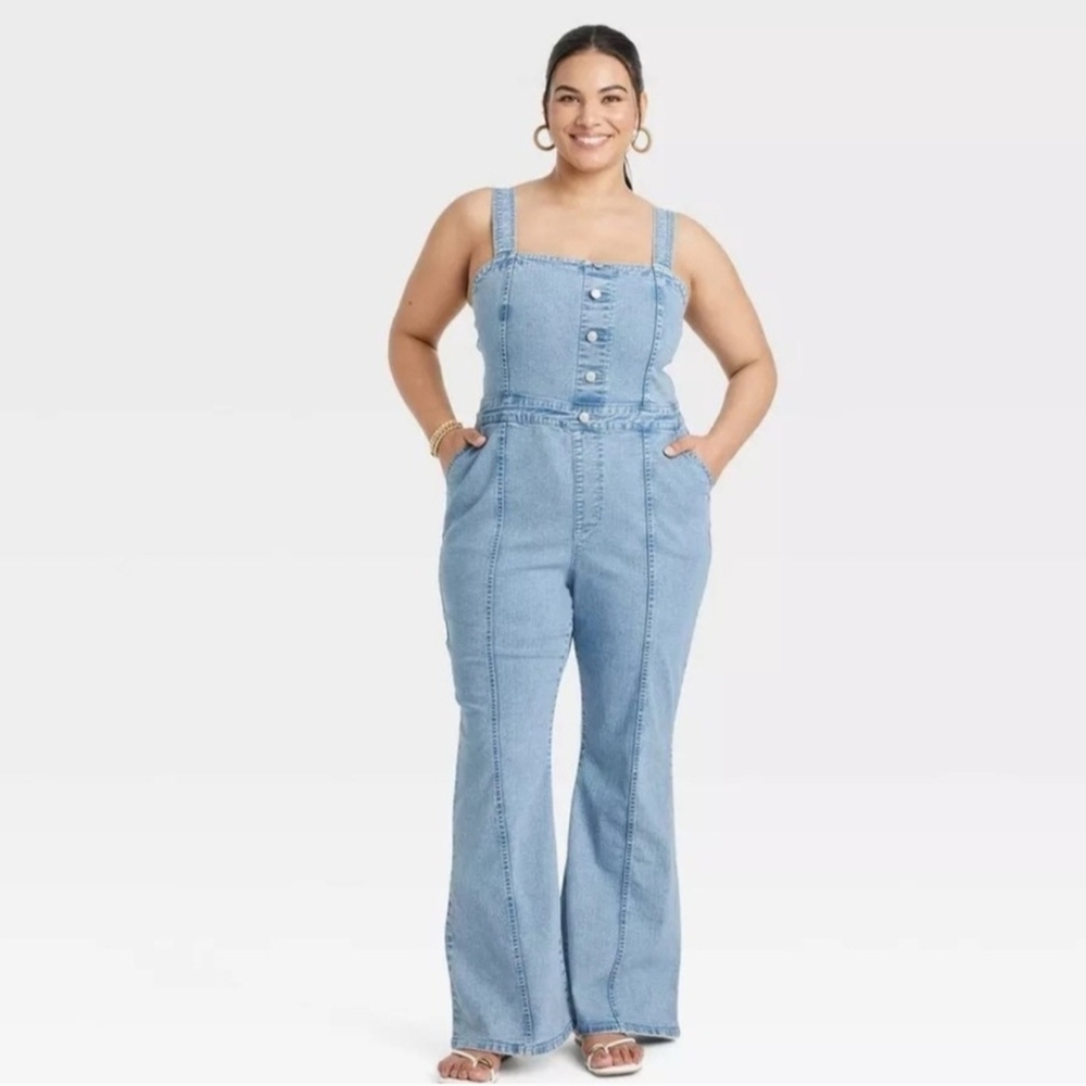 Ava and Viv Denim Jumpsuit
